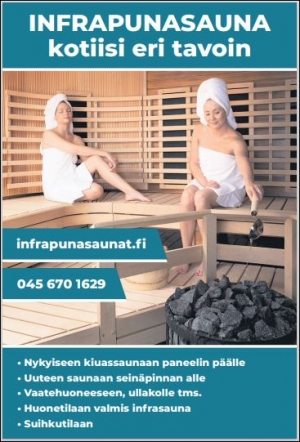 Infrapunasaunat kodin tilaan kuin tilaan